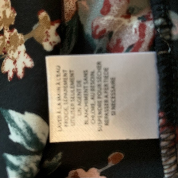 Halogen large floral print short sleeve blouse - Picture 5 of 6